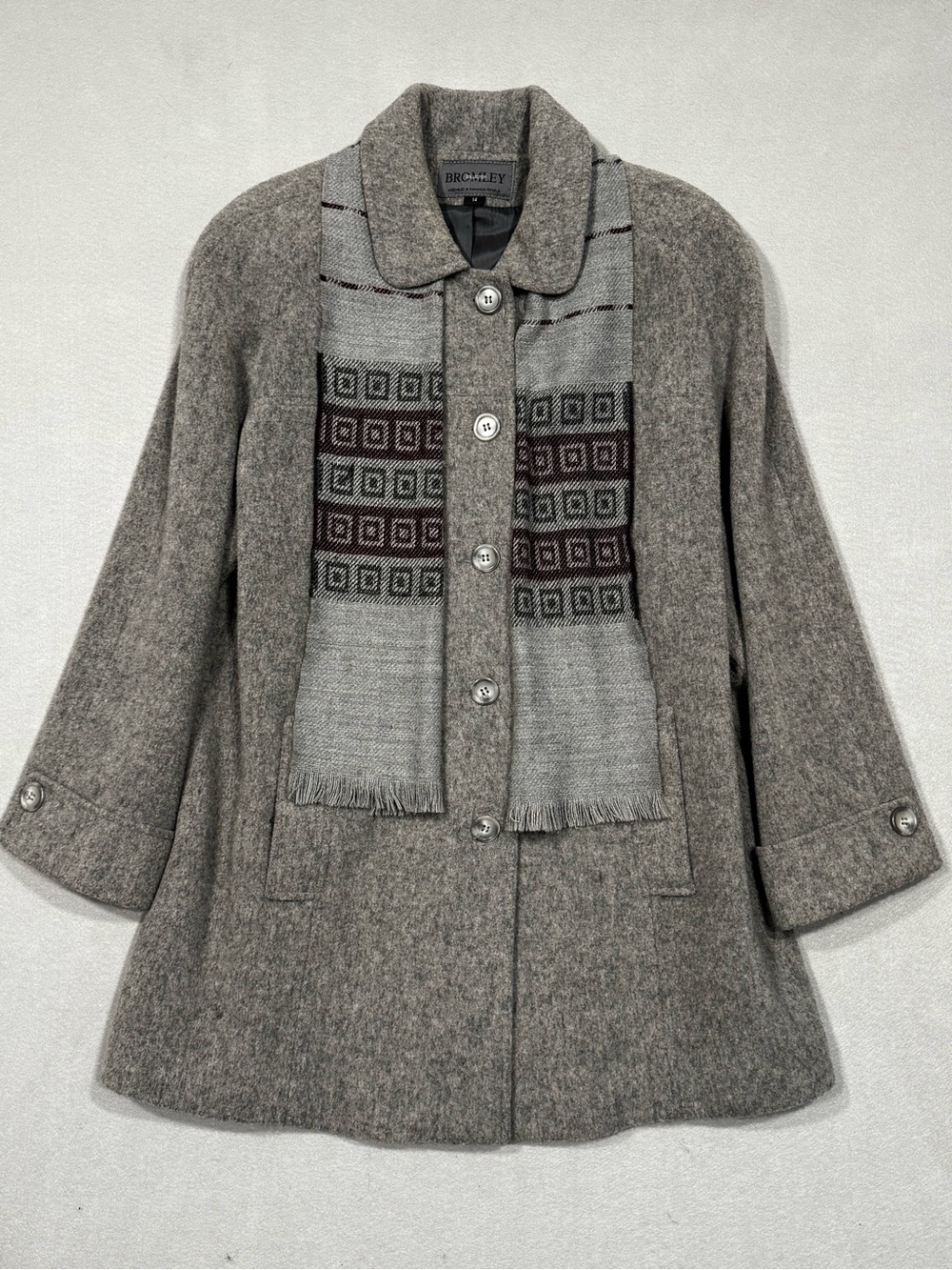 Women’s Vintage Wool Coat Bromley Collection Size 14